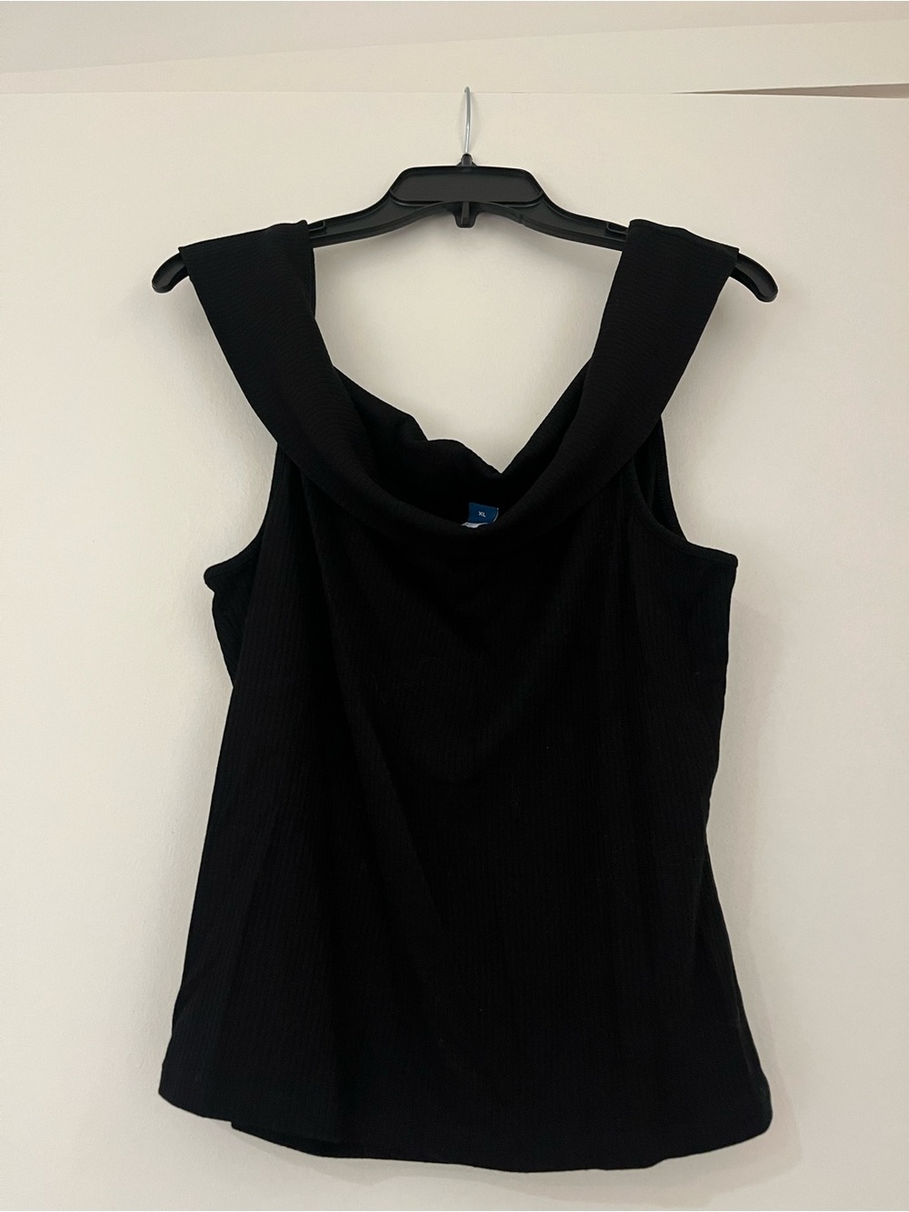 Old Navy Black Fold Over the Sholder Tank Top
